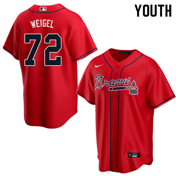 Nike Youth #72 Patrick Weigel Atlanta Braves Baseball Jerseys Sale-Red